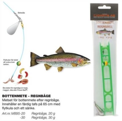 Bottenmete Regnbåge 30g Enkelkrok